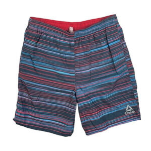 SH355 Men’s Reebok Striped Casual Beach Lined Swim Trunks S